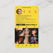 フィットネストレーナー栄養士イエローモダンIG 名刺 (正面)