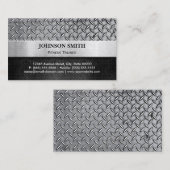 フィットネストレーナー – ダイヤモンドメタルプレート 名刺 (正面/裏面)