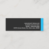 フィットネストレーナー – パーソナルアクアブルーミニ スキニー名刺 (裏面)