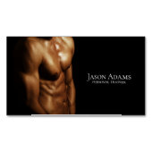 フィットネストレーナー、パーソナルトレーナー マグネット名刺 (正面)