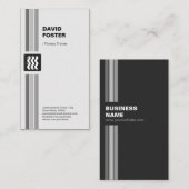 フィットネストレーナー – モダン白黒 名刺 (正面/裏面)