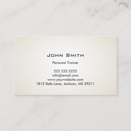 フィットネストレーナーI'm Possible プロフェッショナル 名刺 (裏面)