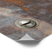 フィットネストレーナ信じー「ラスティ・メタルやる気を起こさせる」 ポスター (角)