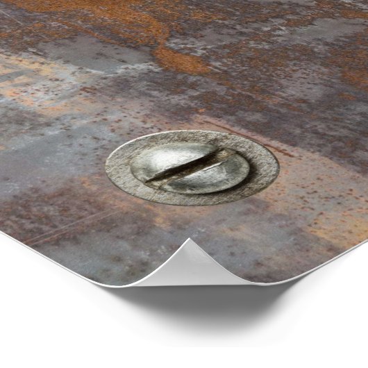 フィットネストレーナ信じー「ラスティ・メタルやる気を起こさせる」 ポスター (角)