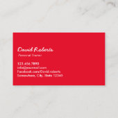 フィットネストレーニカッコいいングレッドプロフェッショナル 名刺 (裏面)