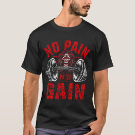 フィットネストレーニングシャツ2025 | No Pain No Gain Gym T Tシャツ