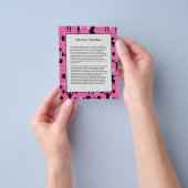 フィットネストレーニングジムスポーツピンクグリッター チラシ (手)