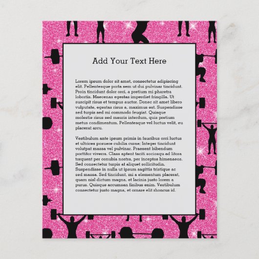 フィットネストレーニングジムスポーツピンクグリッター チラシ (正面)