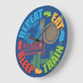 フィットネストレーニングジム動機 ラージ壁時計 (傾斜)