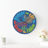 フィットネストレーニングジム動機 ラージ壁時計 (ホーム)