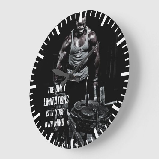 フィットネストレーニングジム動機 ラージ壁時計 (傾斜)