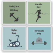 フィットネストレーニングジム日ビニールステッカー シール (正面)