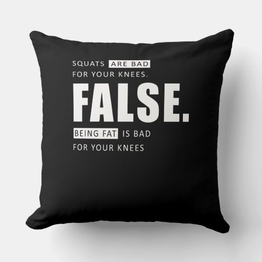 フィットネストレーニングスクアット脚の日モチベーション クッション (正面)