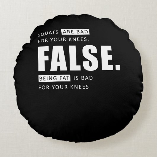 フィットネストレーニングスクアット脚の日モチベーション ラウンドクッション (正面)