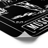 フィットネストレーニングタロットカードマッスルモンマイジムレディース ポスター (角)