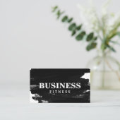 フィットネストレーニングプロフェッショナルダークブラックグランジ 名刺 (スタンド正面)