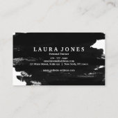 フィットネストレーニングプロフェッショナルダークブラックグランジ 名刺 (裏面)
