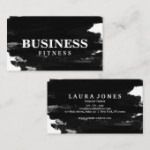 フィットネストレーニングプロフェッショナルダークブラックグランジ 名刺 (正面/裏面)