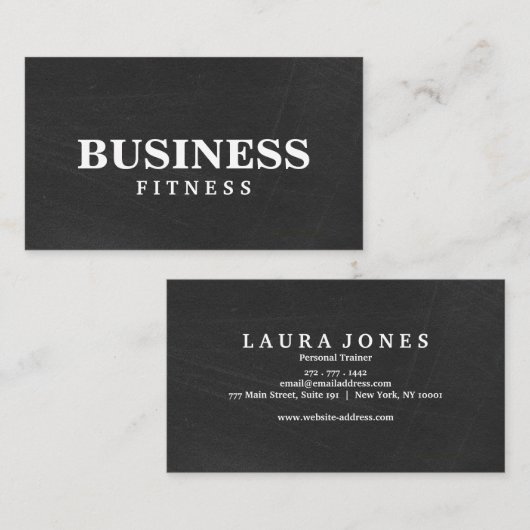 フィットネストレーニングプロフェッショナルDark Blackboard 名刺 (正面/裏面)