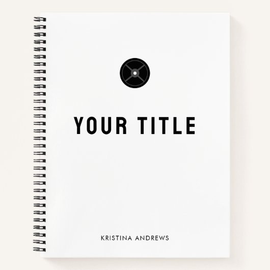 フィットネストレーニングヘルスジャーナル男性の女性 ノートブック (正面)