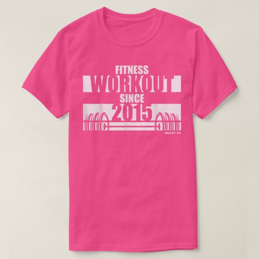 フィットネストレーニング2015年からジム動機ことわざ Tシャツ (デザイン正面)