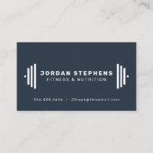 フィットネストレーモダンナー石板ブルー 名刺 (正面)