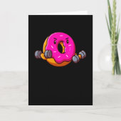フィットネスドーナおもしろいツトレーニングウェイトリフター カード (正面)