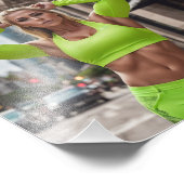 フィットネスネオンアームワーマースガールポーティング通り フォトプリント            (角)