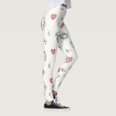 フィットネスハートパルス線ウェイトパターン レギンス (右)