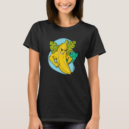 フィットネスバナナスジムボディビルダー Tシャツ (正面)
