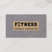 フィットネスバーベルのロゴタイプ 名刺 (正面)