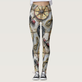 フィットネスバーベルジャンプロープシームレスパターン レギンス