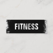 フィットネスパーソナルトレーナーはっきりしたブラックグランジ スキニー名刺 (正面)