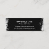 フィットネスパーソナルトレーナーはっきりしたブラックグランジ スキニー名刺 (裏面)