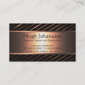 フィットネスパーソナルトレーナーはっきりした文字ダンベルロゴ 名刺 (裏面)