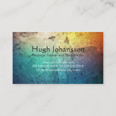 フィットネスパーソナルトレーナーはっきりした文字ダンベルロゴ 名刺 (裏面)