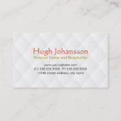 フィットネスパーソナルトレーナーはっきりした文字ダンベルロゴ 名刺 (裏面)