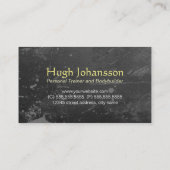 フィットネスパーソナルトレーナーはっきりした文字ダンベルロゴ 名刺 (裏面)