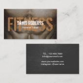 フィットネスパーソナルトレーナーはっきりした文字プロフェッショナル 名刺 (正面/裏面)