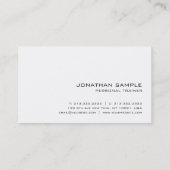 フィットネスパーソナルトレーナーエレガントデザイン 名刺 (裏面)