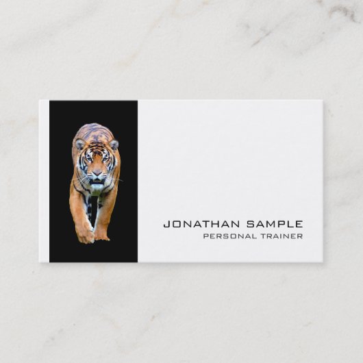 フィットネスパーソナルトレーナーエレガントデザイン 名刺 (正面)