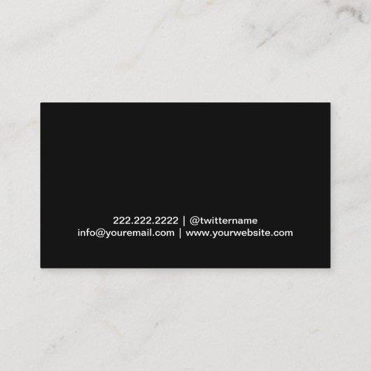 フィットネスパーソナルトレーナークラシーブラック&金ゴールド 名刺 (裏面)