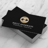 フィットネスパーソナルトレーナークラシーブラック&金ゴールド 名刺