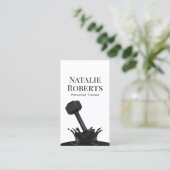 フィットネスパーソナルトレーナークリエイティブダンベルスプラッシュ 名刺 (スタンド正面)