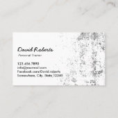 フィットネスパーソナルトレーナークールグランジプロフェッショナル 名刺 (裏面)