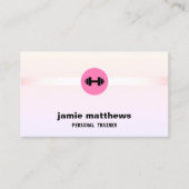フィットネスパーソナルトレーナーグラデーションピンク 名刺 (正面)