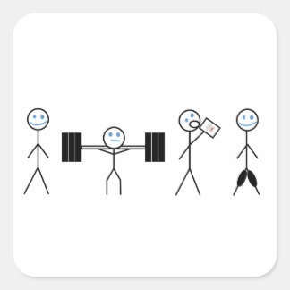 フィットネスパーソナルトレーナーコーチステッカー スクエアシール