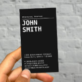 フィットネスパーソナルトレーナーシンプルプレーンブラック 名刺