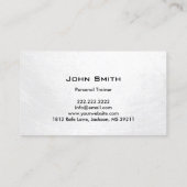 フィットネスパーソナルトレーナーストロング体ボディビルダー 名刺 (裏面)