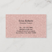 フィットネスパーソナルトレーナーバラ金ゴールドグリッター 名刺 (裏面)